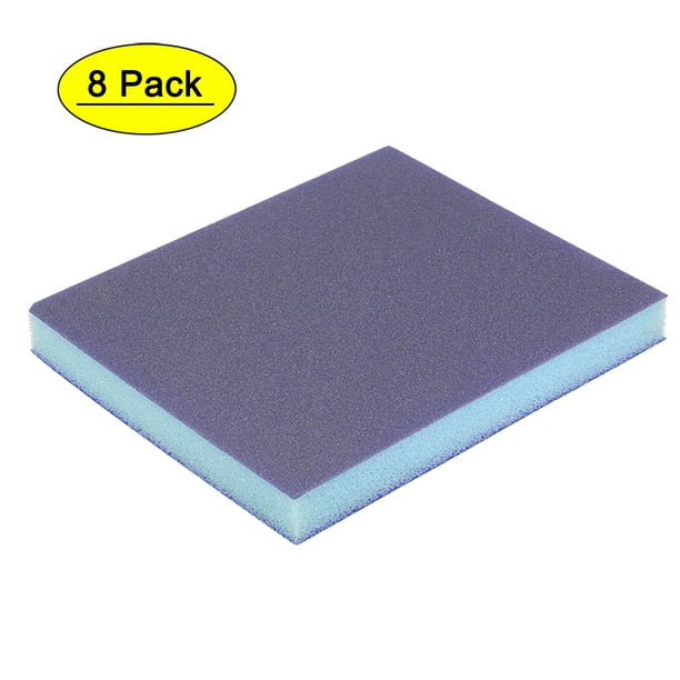 4.72"x3.86"x 0.47" Blue 12pcs Medium 220 Grit Sanding Block Pad Sanding Sponge